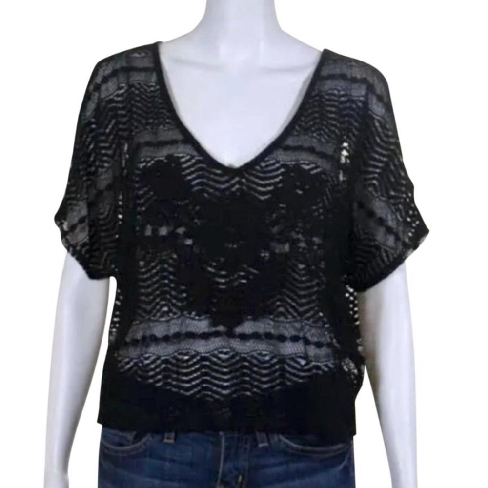LEYENDECKER Sheer Lace Top